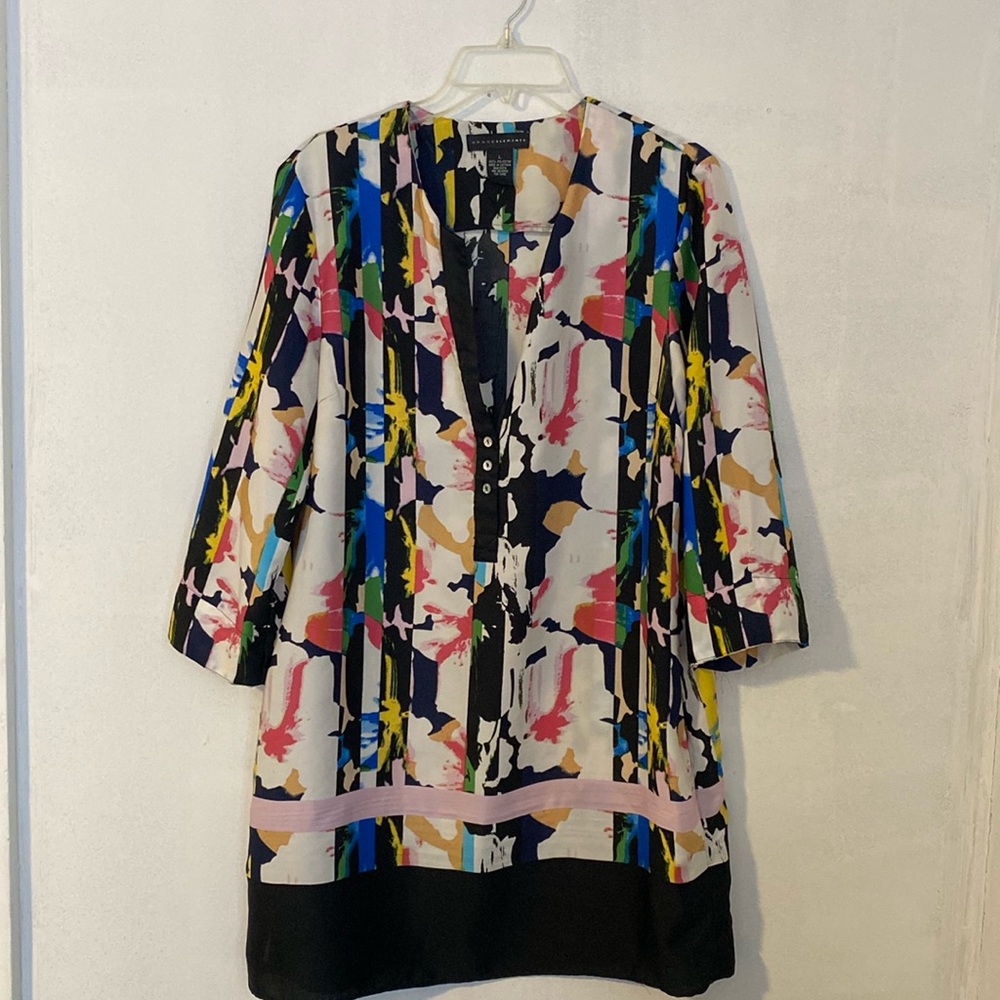 Women dress size L multi color